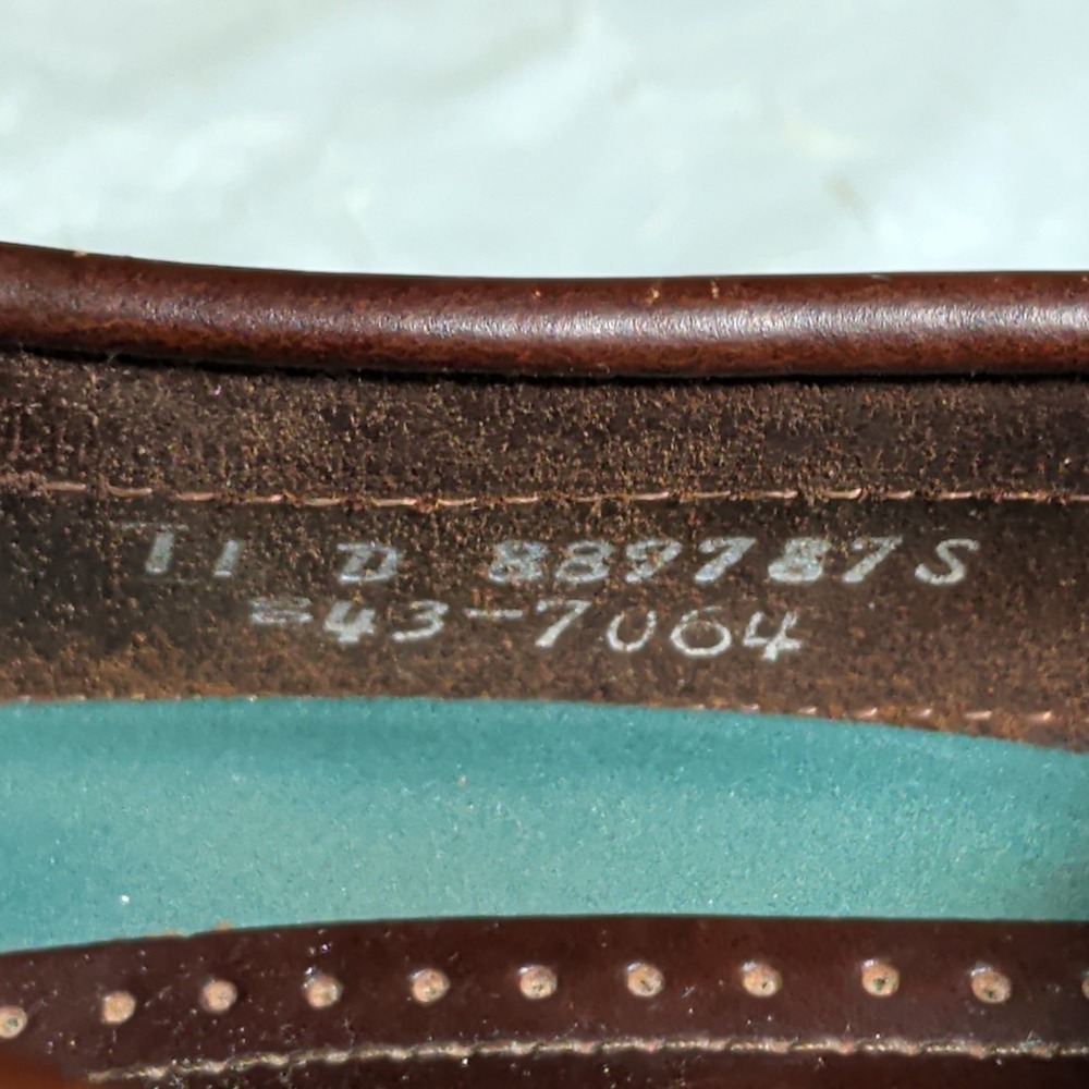 Vintage Sebago Tassel Loafers Mens Size 11D Brown Leather Cross Strap Preppy - Picture 7 of 7